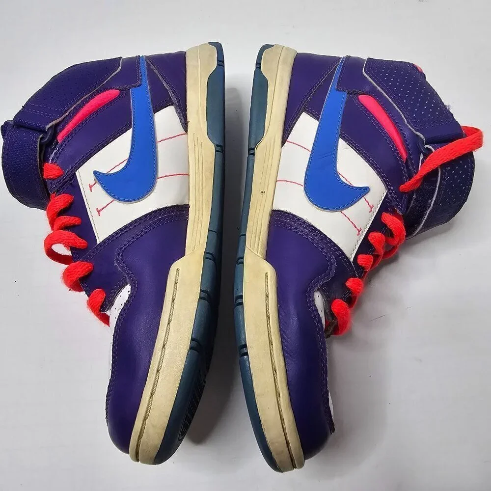 Nike Mogan Mid Youth Sneaker Purple Blue High Top 6 Y